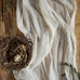 Rustic Ivory Cotton Gauze Table Runner