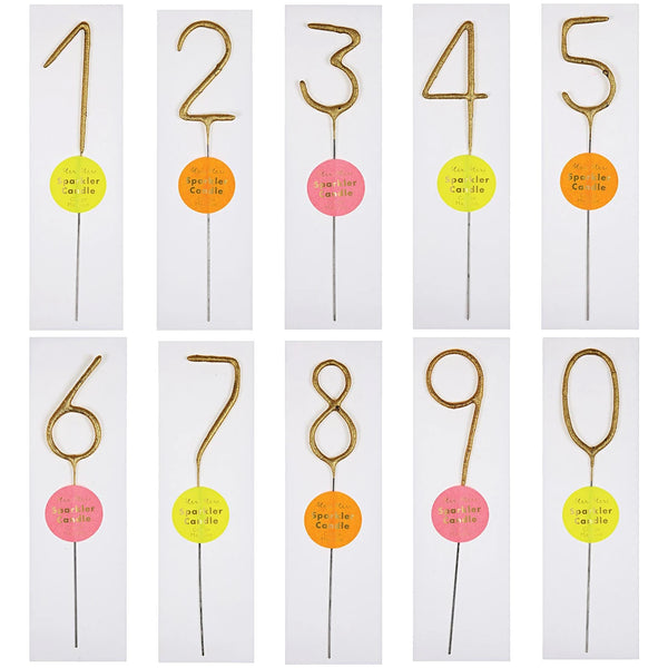 GOLD NUMBER LARGE SPARKLER