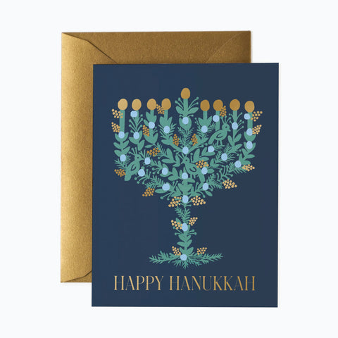 Laurel Menorah Card - Rifle Paper