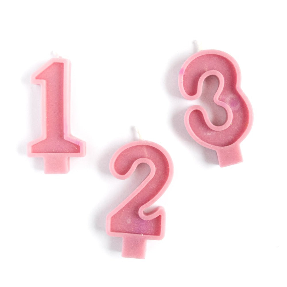 Retro Number Candles - Lilac - Bash Party Goods