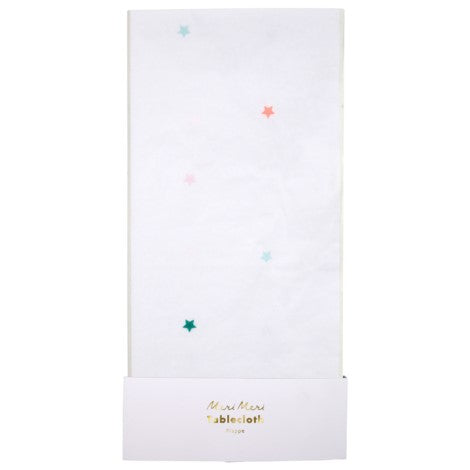 MULTICOLOURED SCATTERED STARS TABLE COVER