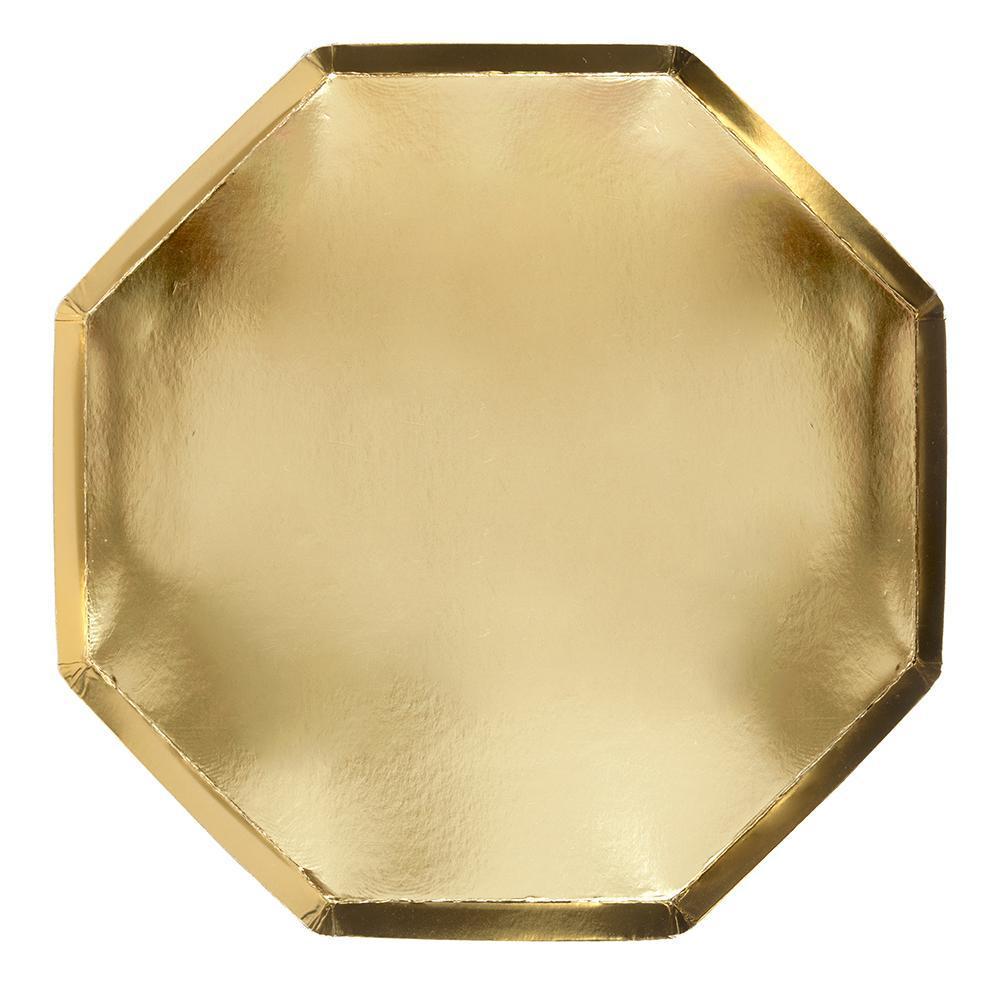 Gold Octagonal Large Plates Meri Meri