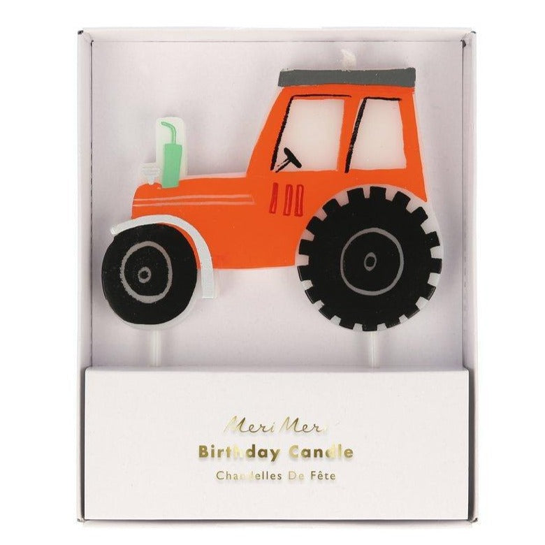Tractor Birthday Candle Meri Meri