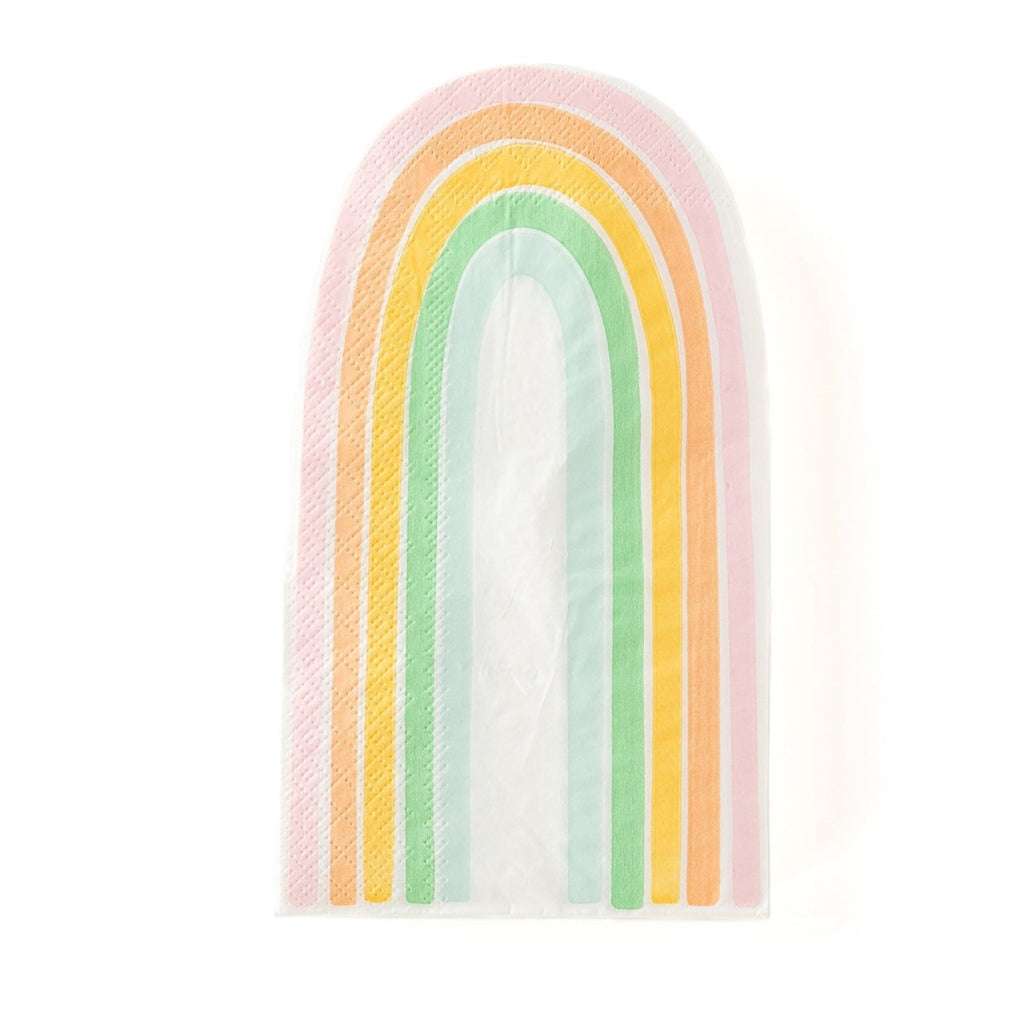 Ctosree 200 Pieces Pastel Rainbow Napkins Disposable Guests Paper