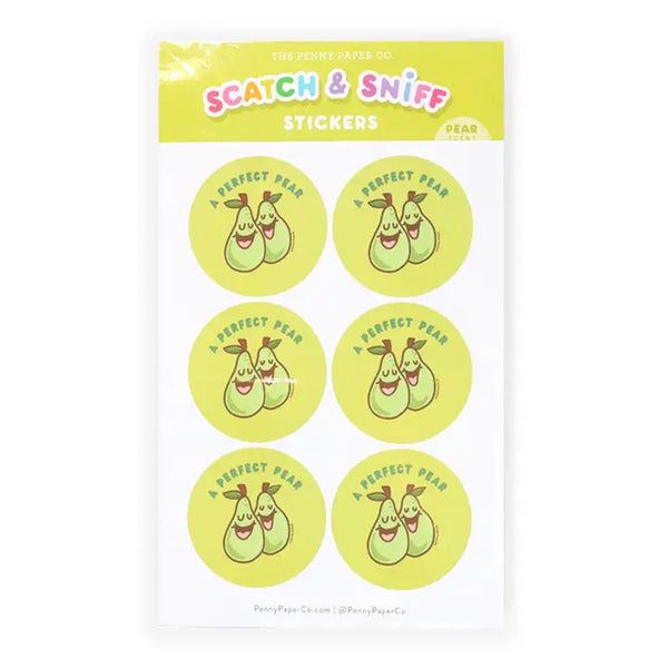Perfect Pear Scratch And Sniff Stickers - Penny Paper Co.