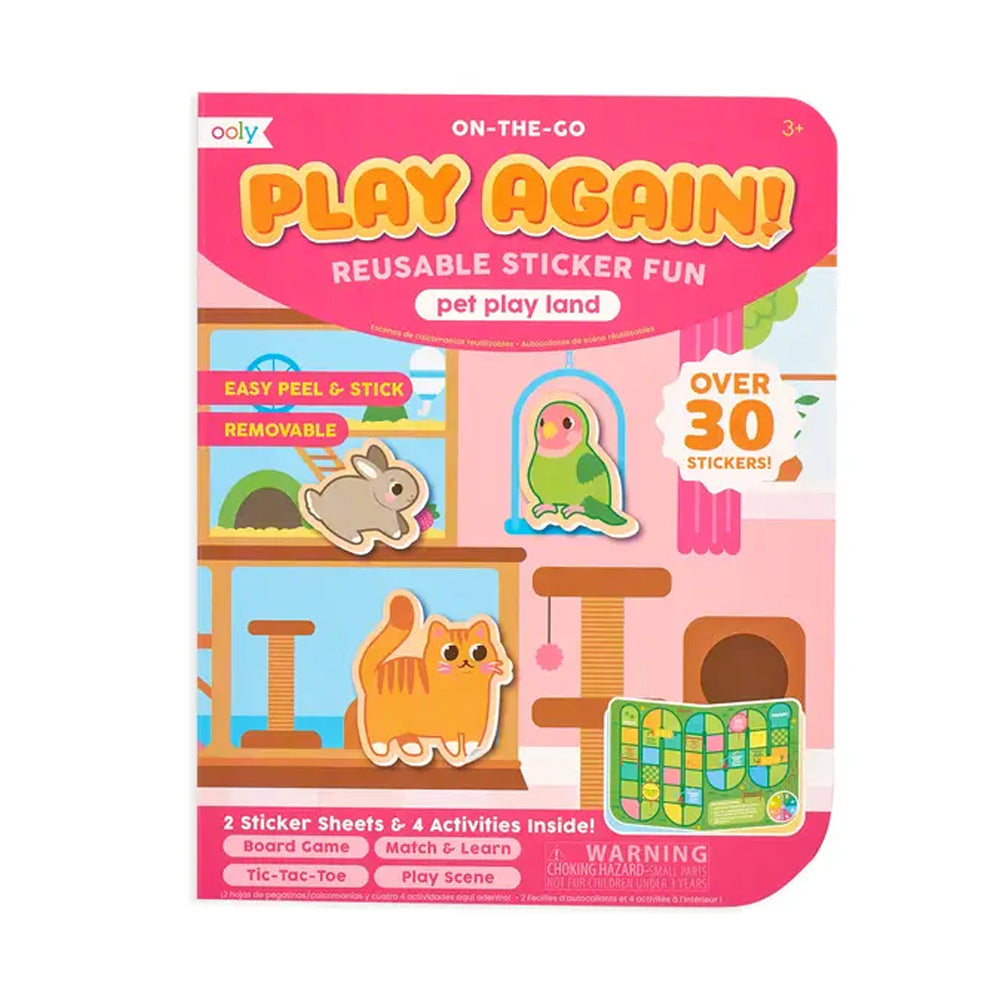 Play Again! Mini On-The-Go Activity Kit - Pet Play Land By Ooly