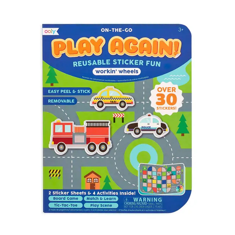 Play Again! Mini On-The-Go Activity Kit - Working Wheels By Ooly