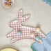 PORCELAIN GINGHAM BUNNY PLATE (SET OF 2)