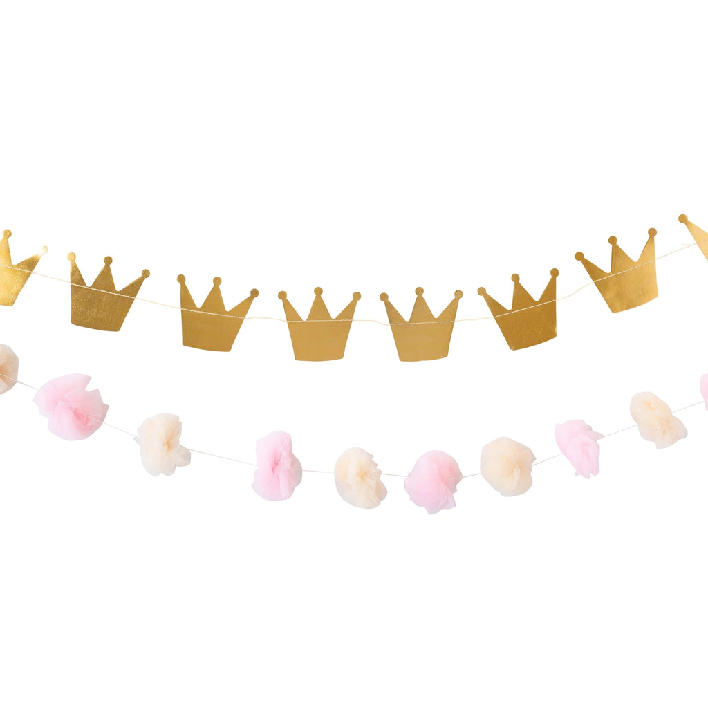 Princess Crowns and Pom Pom Tulle Banner My Mind's Eye