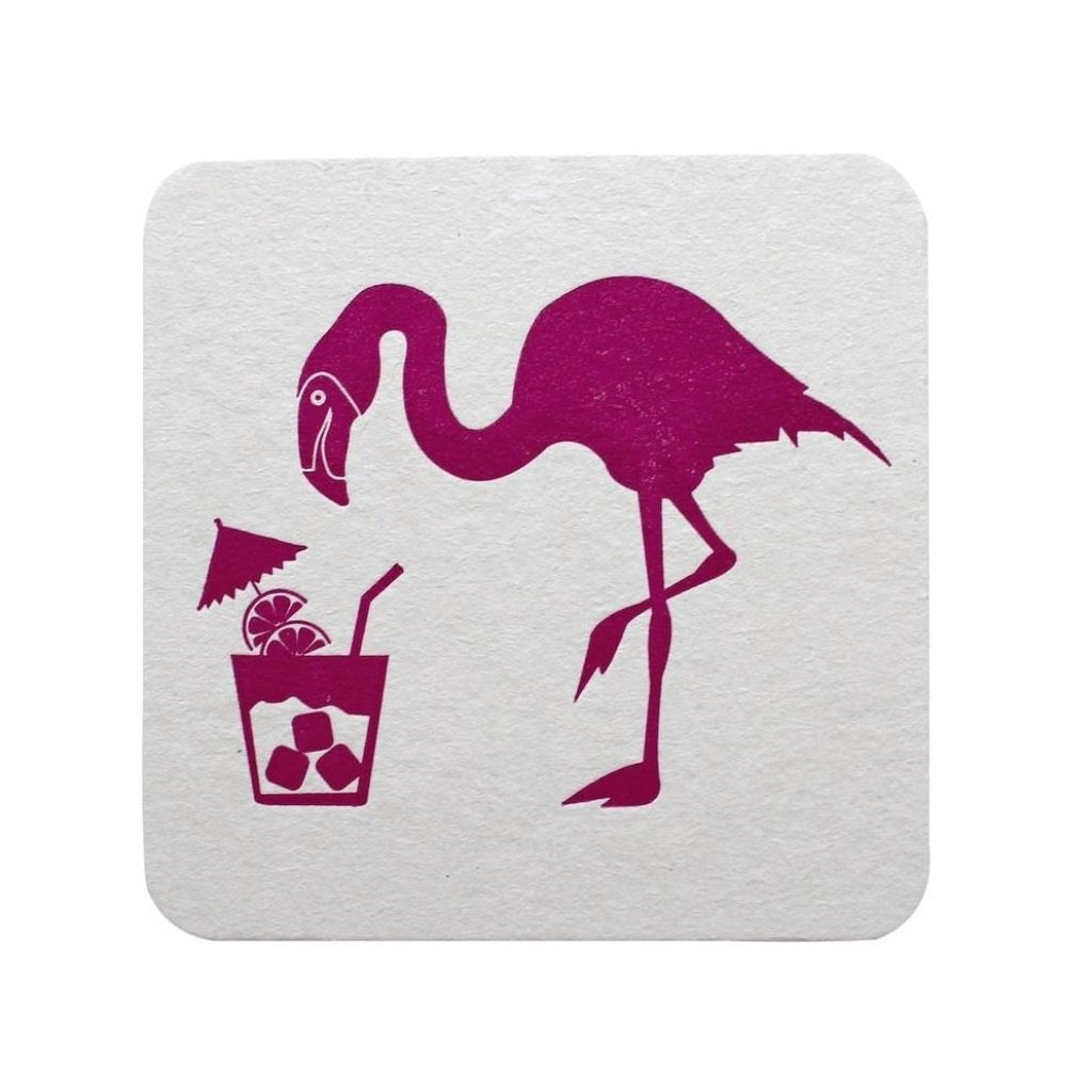 FLAMINGO AND DRINK COASTERS