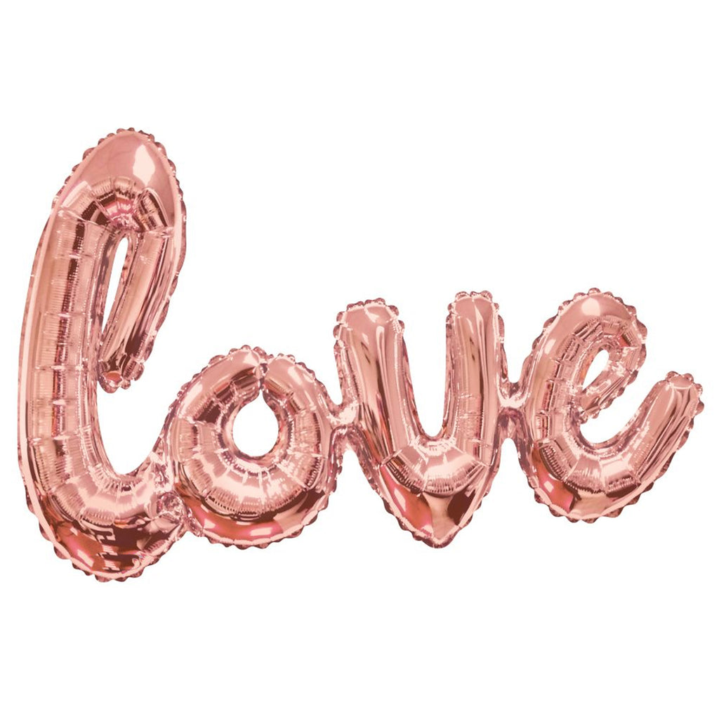 Rose Gold "LOVE" Script Balloon