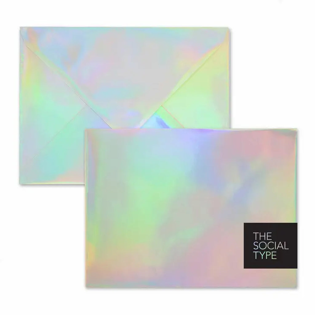 Silver Hologram Envelope Set - The Social Type