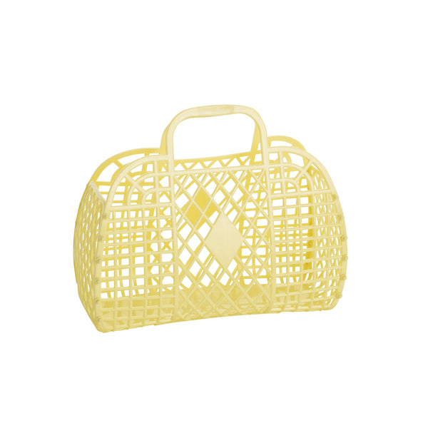 SUN JELLIES SMALL RETRO BASKET - YELLOW