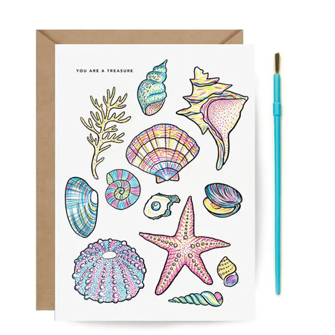 You Are A Treasure Paint With Water Birthday Card - Inklings Paperie