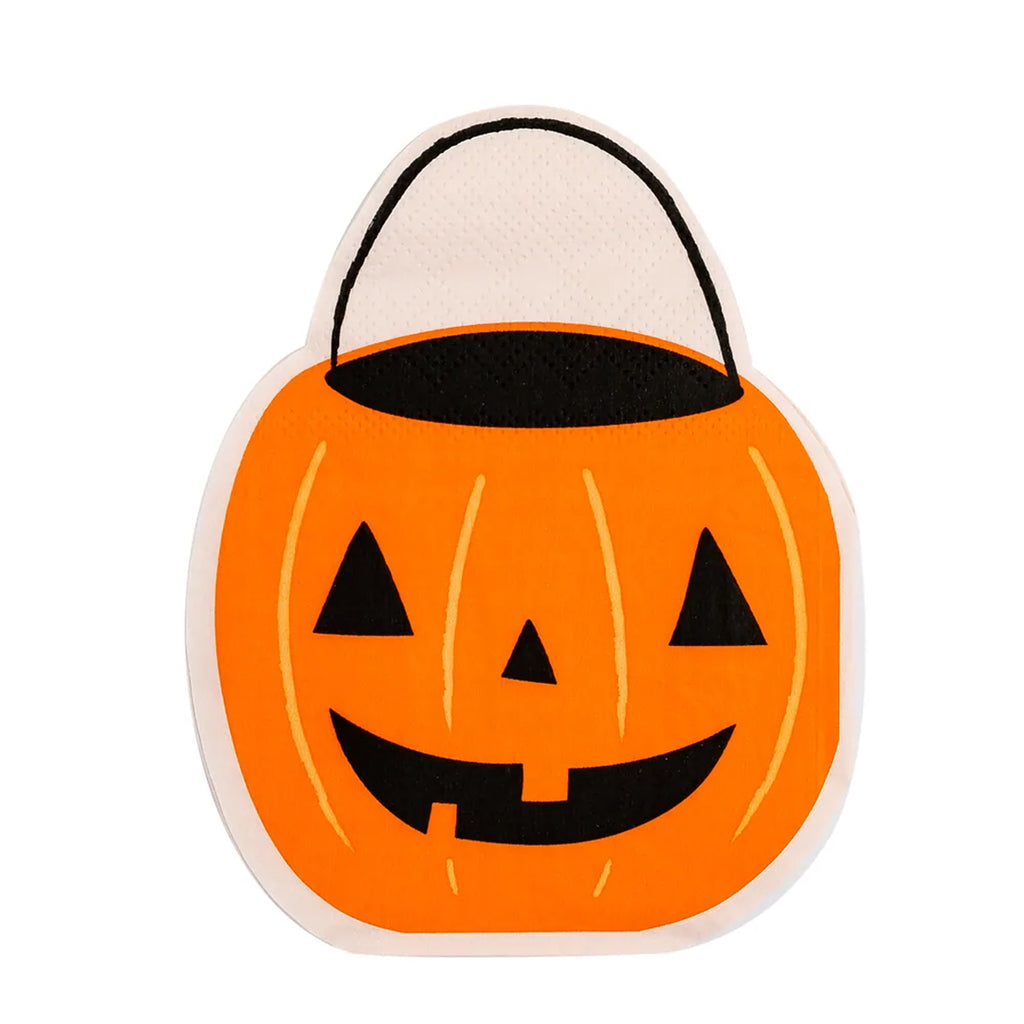 Trick or Treat Pumpkin Bucket Shaped Napkins My Mind's Eye