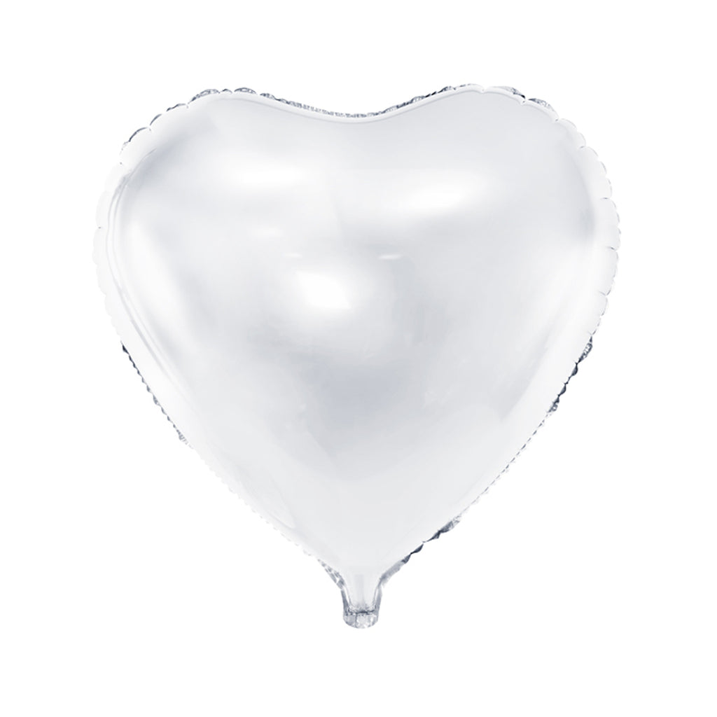 HEART FOIL BALLOON - WHITE
