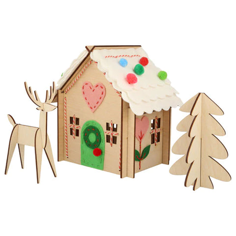 Wooden Embroidery Gingerbread House Kit Meri Meri