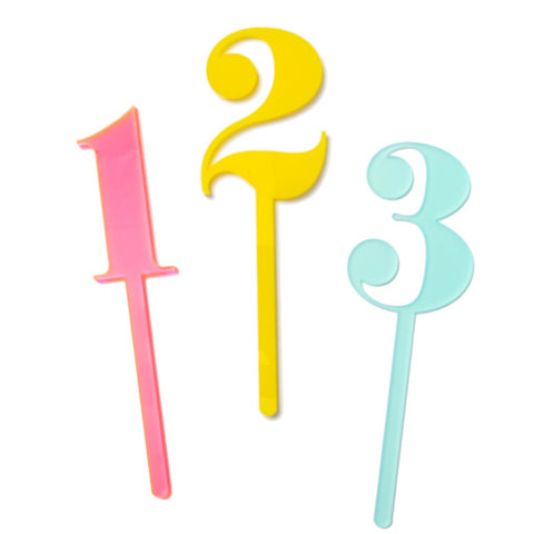 Acrylic Number Cake Toppers