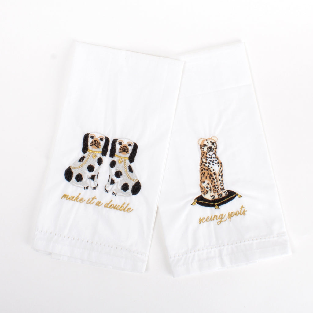 ANIMAL EMBROIDERED BAR TOWELS