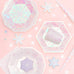 FROSTED IRIDESCENT SMALL SNOWFLAKE PLATES