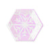 FROSTED IRIDESCENT SMALL SNOWFLAKE PLATES