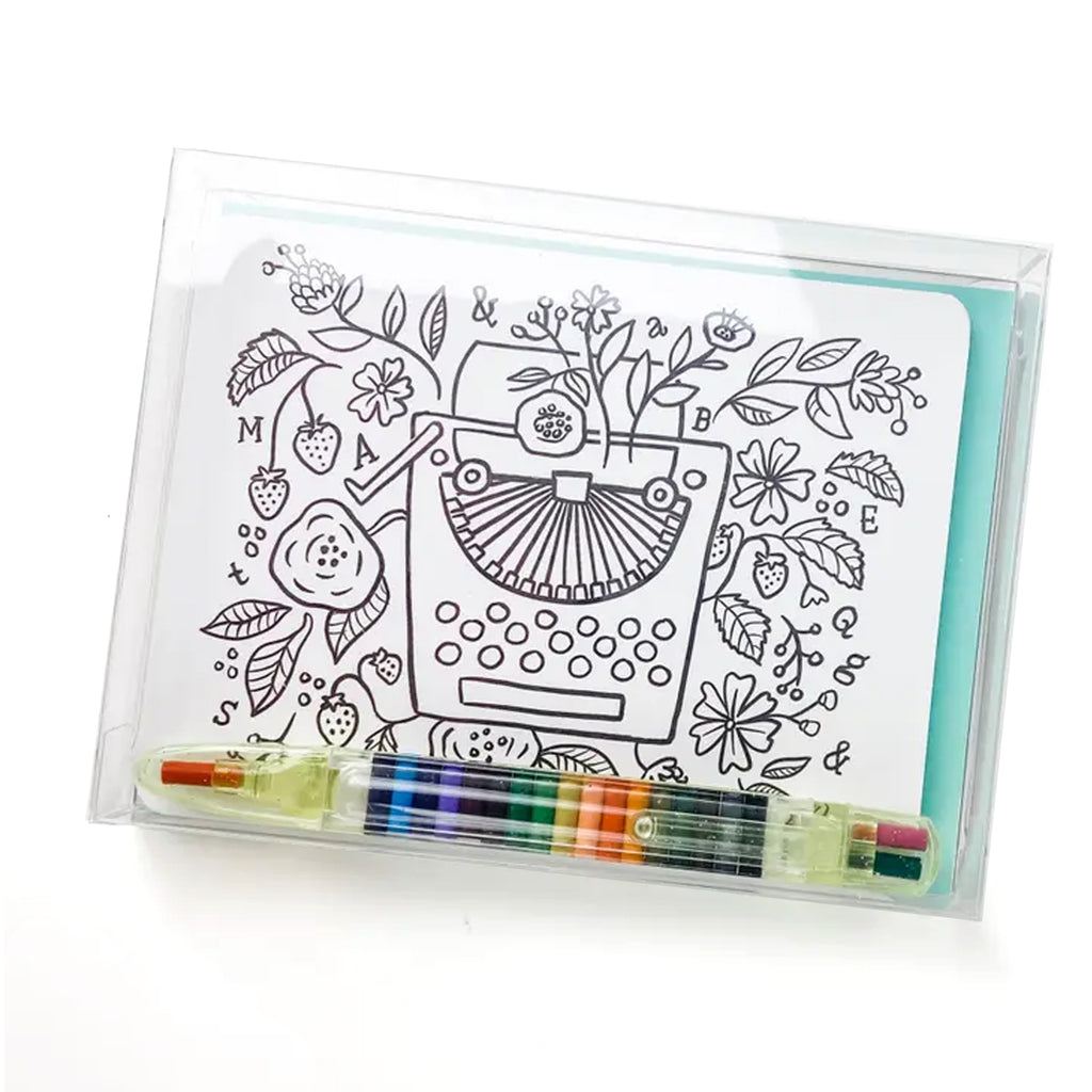 Floral Color In Postcard Kit - Inklings Paperie