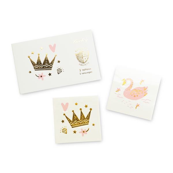 Princess Crown and Swan Tattoos